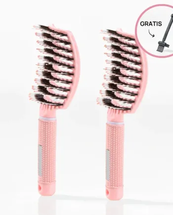 Stk  Curved Paddle Brush   Gratis Gave   Stk Lyserød  Spar 12    Gratis Cleaning Brush