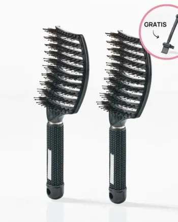 Stk  Curved Paddle Brush   Gratis Gave   Stk Sort  Spar 12    Gratis Cleaning Brush