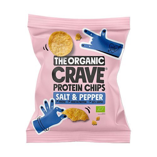 Veganske Protein Chips    Salt Og Peber økologiske 30 Gram