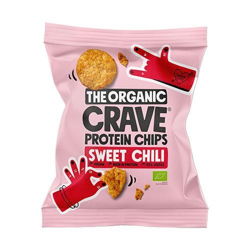 Veganske Protein Chips    Sweet Chili økologiske 30 Gram