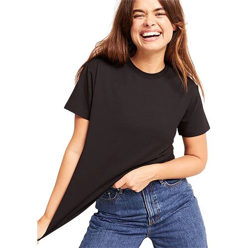 Women   Classic Crew Neck  -shirt Sort Str