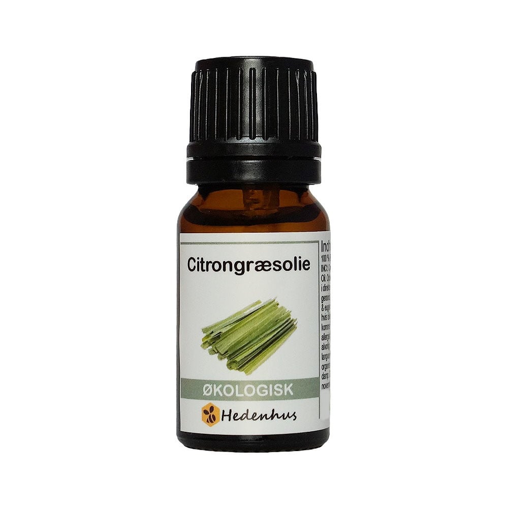 æterisk Citrongræs Olie økologisk 10 Ml Til Hudpleje Og Aromaterapi Hedenhus