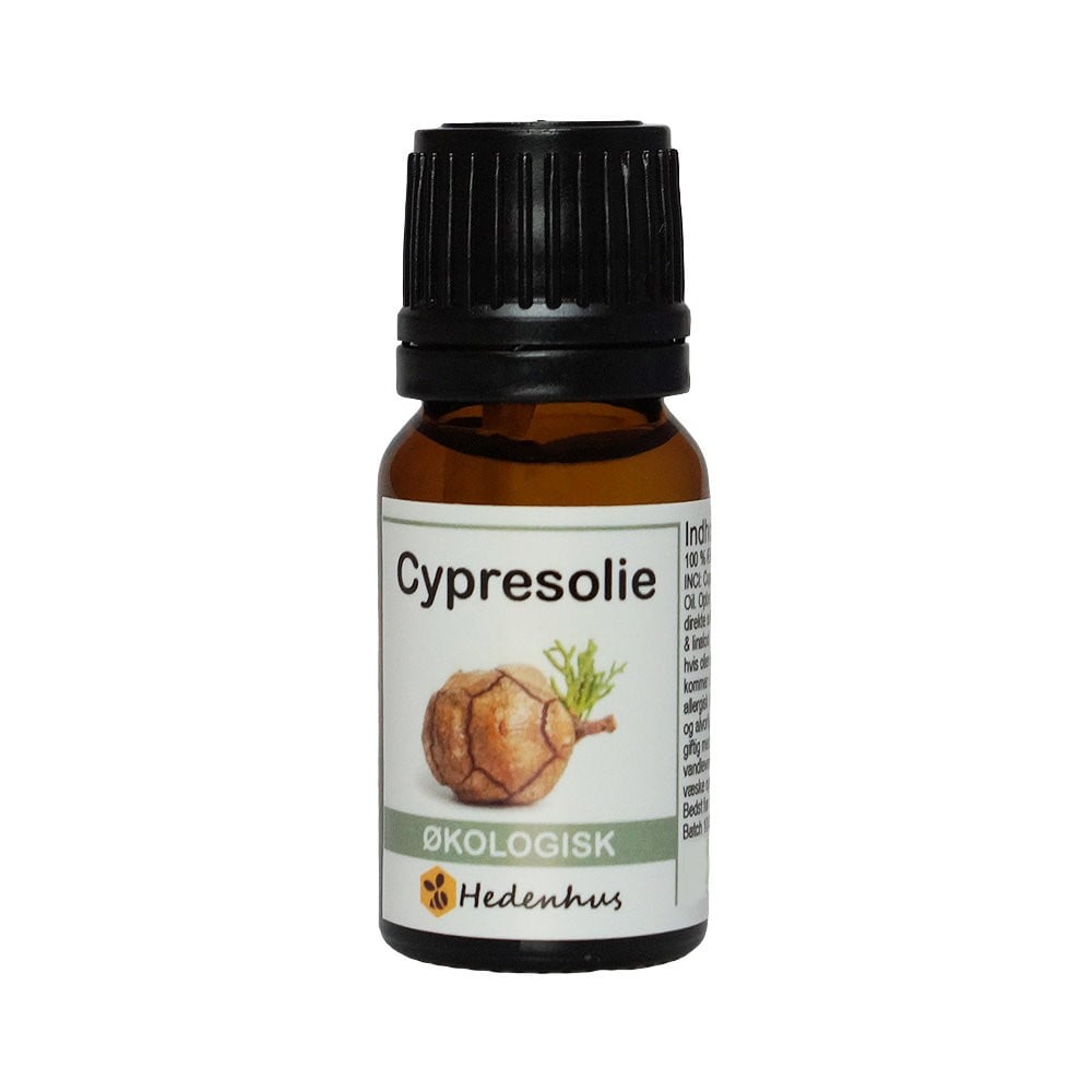 æterisk Cypresolie økologisk Ml Hudpleje Aromaterapi Astringerende Hedenhus Maskulin Træagtig Duft