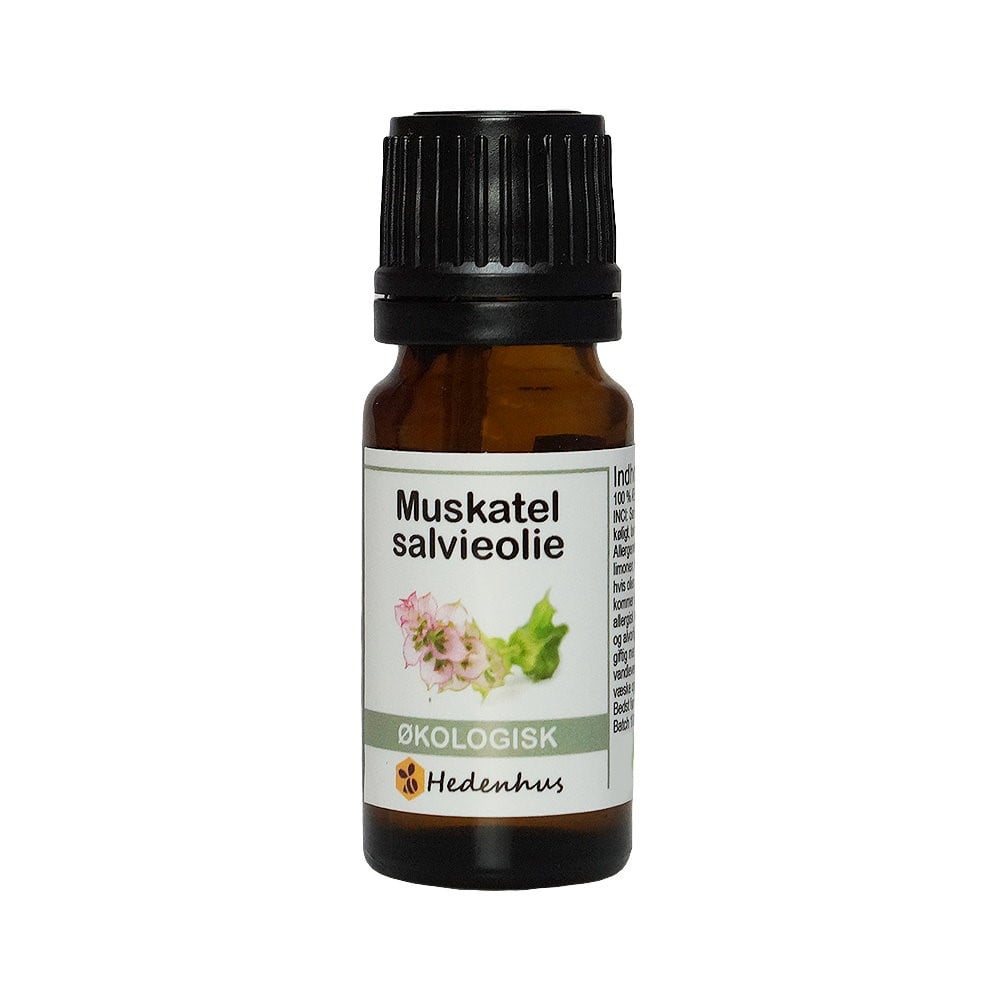 æterisk Muskatelsalvieolie økologisk   Ml Beroligende  Aromaterapi  Naturlig Olie Hedenhus Til Kosmetik Og Wellness