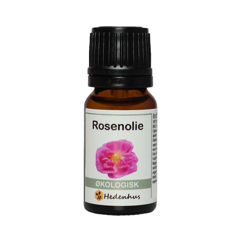 æterisk Rosenolie økologisk     Ml Hedenhus Rosa Damascena  Vanddampdestilleret  Til Aromaterapi  Hudpleje