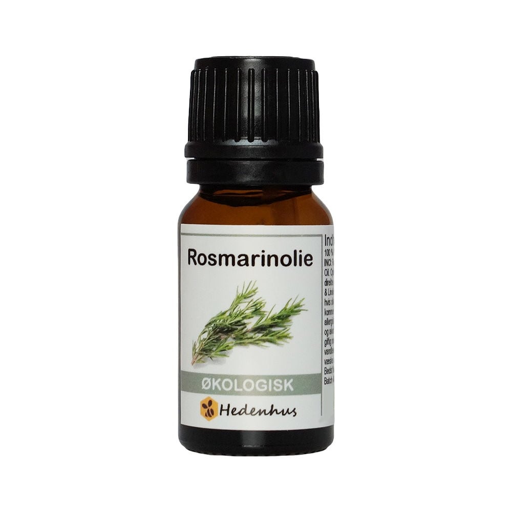 æterisk Rosmarinolie økologisk 10 Ml Frisk Urteduft  Til Hudpleje  Hårvækst Og Aromaterapi Hedenhus