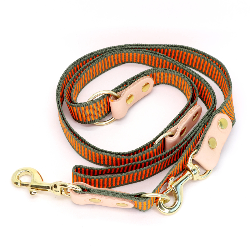 -farvet Hundesnor Med Karabinhage Dressurline 25 Mm   250 Cm Webbing