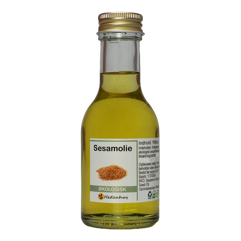 økologisk Koldpresset Sesamfrøolie 100 Ml   Fugtgivende  Antioxidant  Naturlig Hud- Og Massageolie   Hedenhus